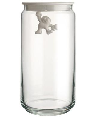 Bocal en verre avec couvercle Gianni a little man holding on tight - H20 ALESSI