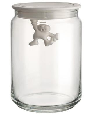 Gianni a little man holding on tight jar with lid - H12 ALESSI