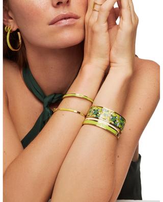 Bangle Green Flash enamelled brass bracelet - 4 mm BANGLE UP