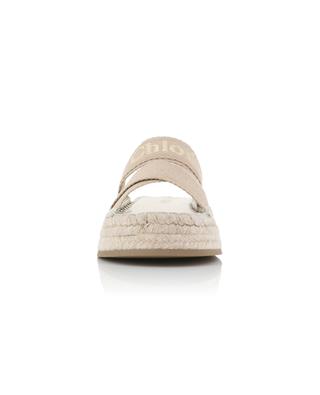 Mila linen and leather platform mules CHLOE