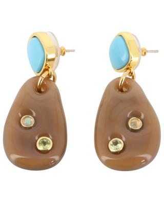 Sandstone Brown dangling earrings LIZZIE FORTUNATO