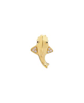 Mini Requin single yellow gold and diamond stud earring YVONNE LEON