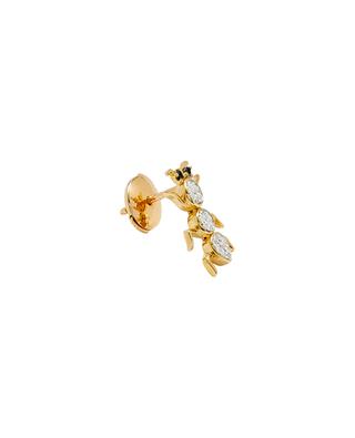 Mono clou d'oreilles en or jaune et diamants Mini Fourmi YVONNE LEON