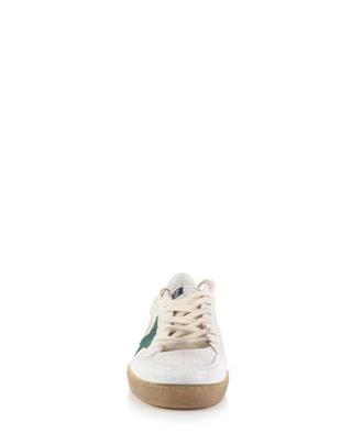 Ballstar distresses leather sneakers with green star GOLDEN GOOSE