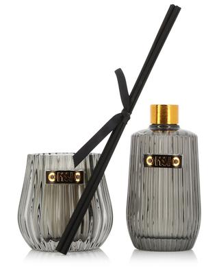Eclectic Zanzibar scented candle and room fragrance diffusor set ONNO COLLECTION
