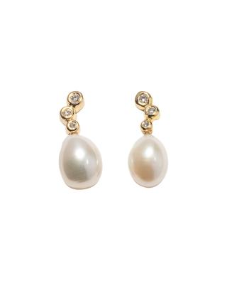 Boucles d'oreilles en or ornées de diamants et perles The Nereids 6 ELI-O