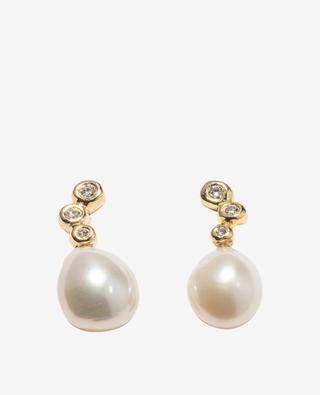The Nereids 4 yellow gold and diamond earrings with pearls ELI-O