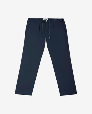 Soft Chino cotton and silk jogger fit trousers ACE DENIM