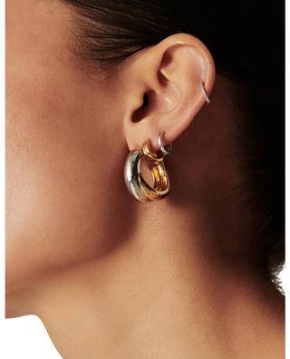 Lucy Williams Chunky Medium Entwine bicolour hoop earrings MISSOMA