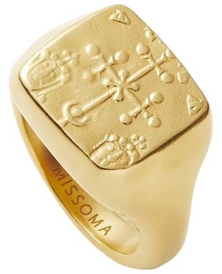 Lucy Williams Byzantine Coin gold-tone signet ring MISSOMA