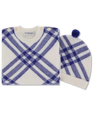 Camillo Bias knit baby all-in-one and beanie set BURBERRY