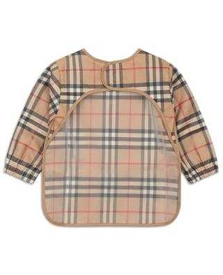 Shay Check coated cotton bib with sleeves BURBERRY