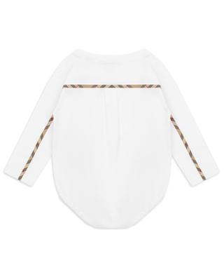 Arden Check Trim long-sleeved baby jersey bodysuit BURBERRY