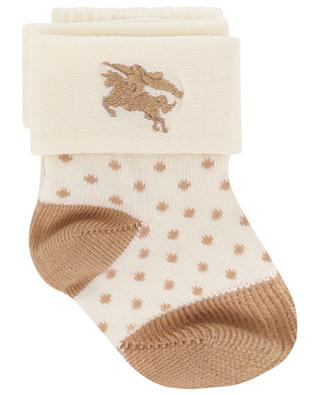 Equestrian Knight set of 2 baby socks BURBERRY