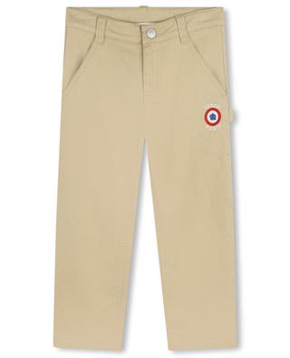 Patch adorned boy's cargo trousers with KENZO