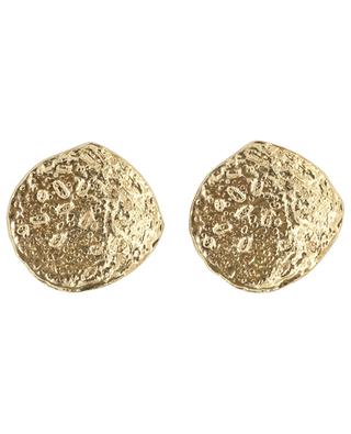 Eclipse Moon large gold-tone stud earrings GAS BIJOUX