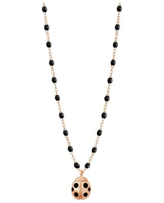 Halskette aus Roségold und Harz Ladybug Noir GIGI CLOZEAU
