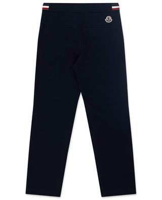 Boy's chino trousers with tricolor grosgrain MONCLER