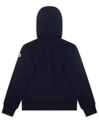 Boy's full-zip sweatshirt with logo-printed hood MONCLER