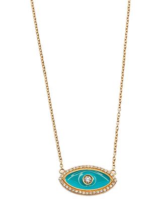 Regard enamelled yellow gold and diamond necklace GBYG