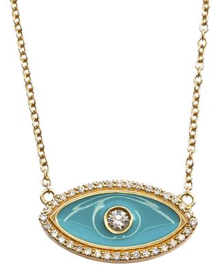 Regard enamelled yellow gold and diamond necklace GBYG