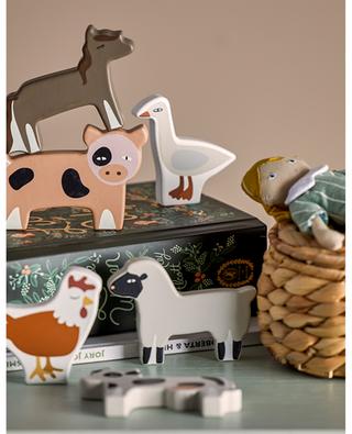 Karlo pack of 6 wooden farm animals BLOOMINGVILLE