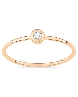 Lonely Diamond Ring pink gold ring GINETTE NY