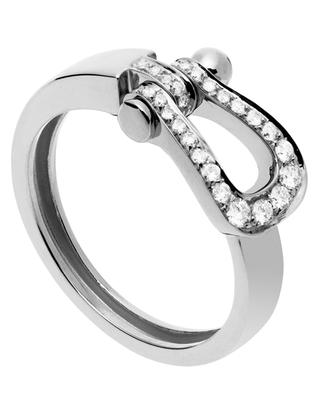 Force 10 Medium white gold and diamonds ring FRED PARIS