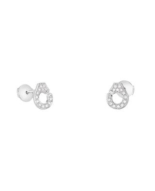Menottes R7,5 white gold and diamonds stud earrings DINH VAN